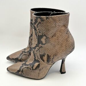 Stuart Weitzman Snakeskin Leather Bootie